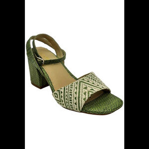Seychelles Women's Heeled Sandals Simple Pleasures Green Raffia - Medium